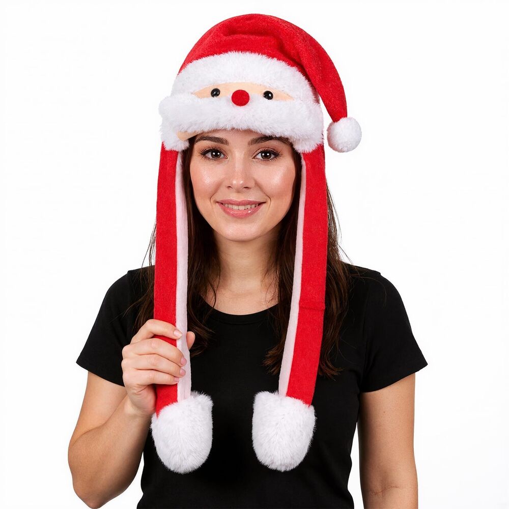 9198 Plush Christmas Jumping Ear Moving Hat Cute Christmas Santa Elk